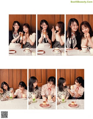 A group of women sitting at a table with plates of food.